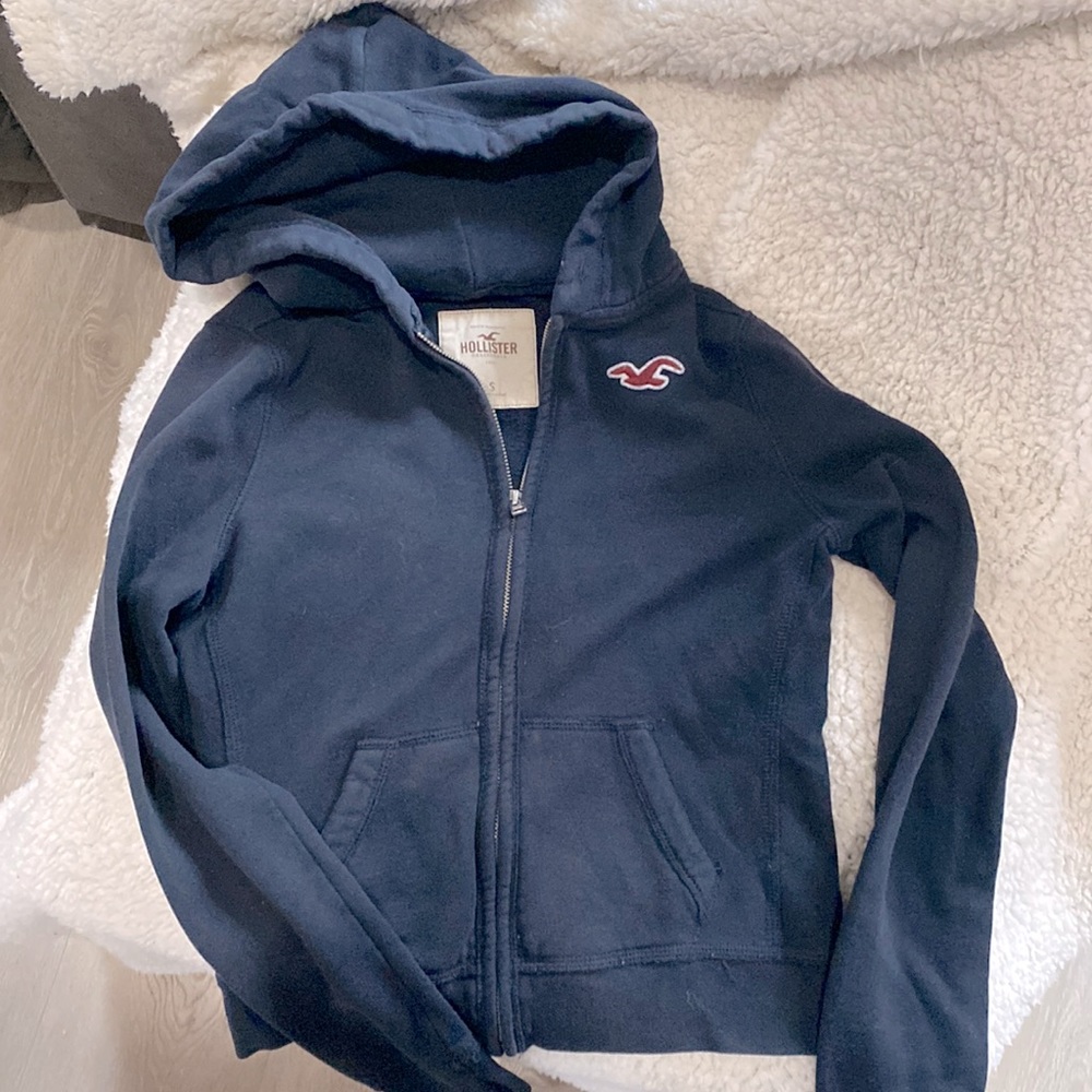 Small Hollister zip up sweatshirt